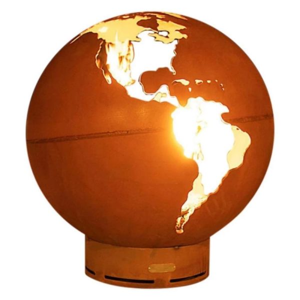 Fire Pit Art Third Rock Globe Shaped 36-Inch Carbon Steel Fire Pit Discount