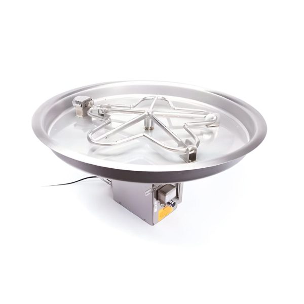 HPC Round Bowl Gas Fire Pit Insert with On Off Electronic Ignition and Standard Burner For Cheap
