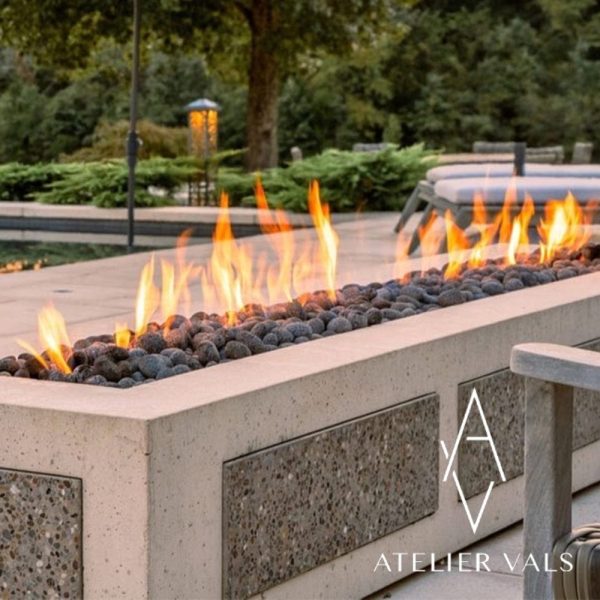HPC Linear Trough Gas Fire Pit Insert with Hi Lo Smart Electronic Ignition Online - Image 2