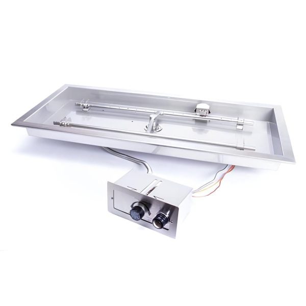 HPC H-Burner Gas Fire Pit Insert with Push Button Ignition Supply
