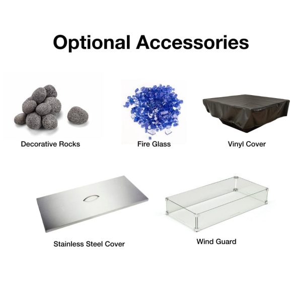 HPC H-Burner Gas Fire Pit Insert with Push Button Ignition Supply - Image 4